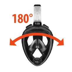 Tusa 8001-BK Fullface Snorkelmask